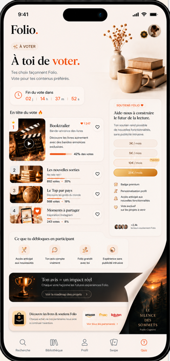 Tes choix fa&ccedil;onnent l&rsquo;app.